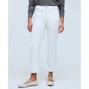 Madewell Kick Out Crop Jeans White Petite 31 NWT